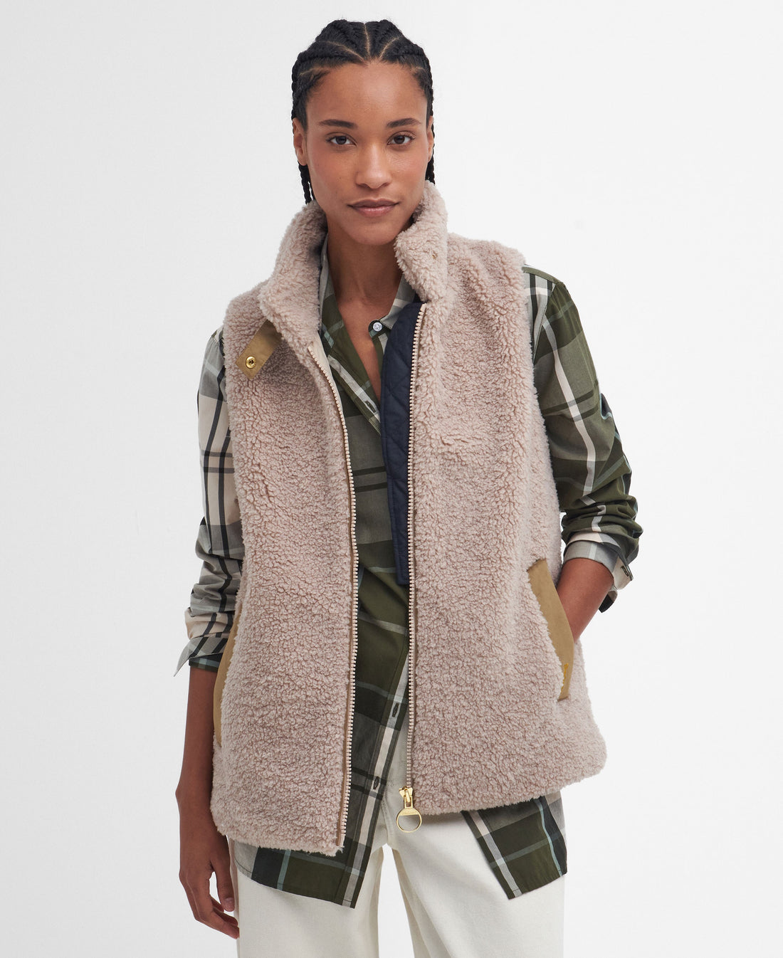 Elisha Fleece Gilet - Natural/Light Sandstone