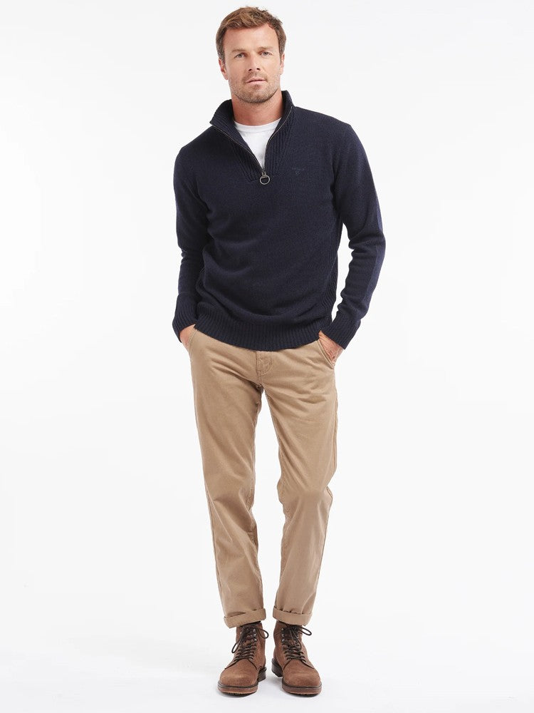 Essential Lambswool Half Zip Jumper - Navy