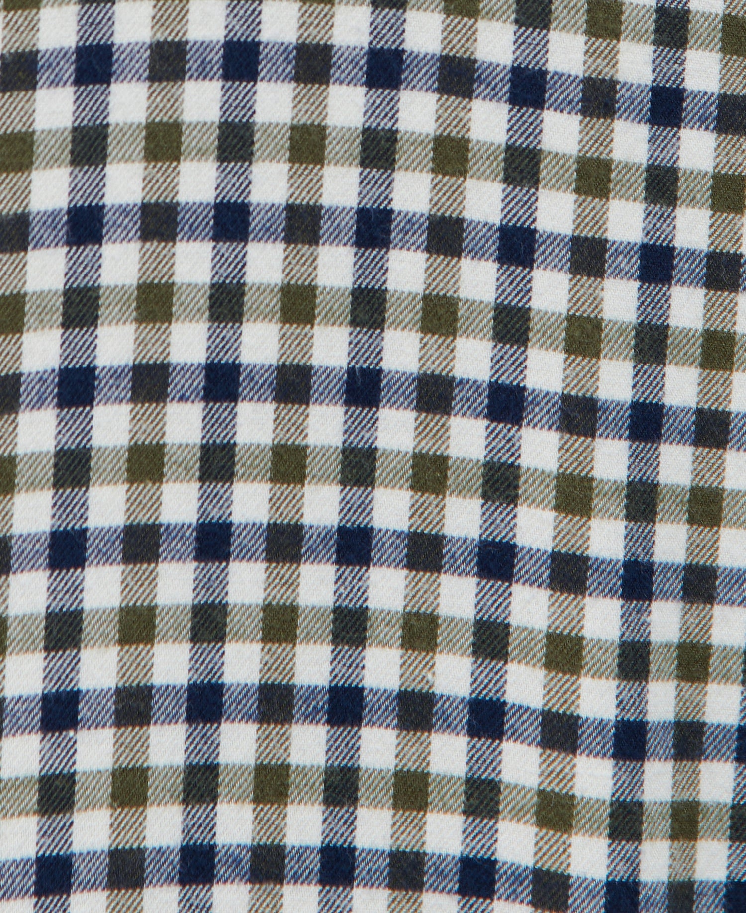 Finkle Tailored Gingham Shirt - Olive