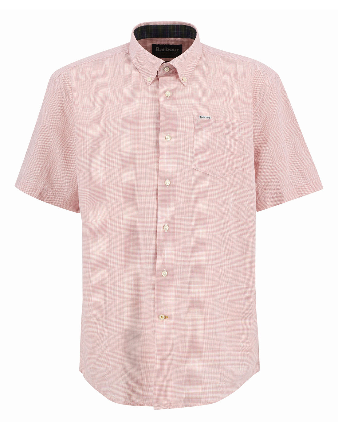Fleming Linen Blend Regular S/S Shirt - Pink