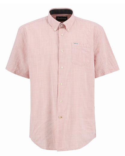 Fleming Linen Blend Regular S/S Shirt - Pink