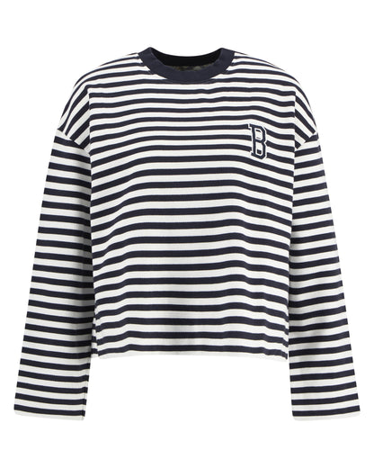 Gabby Sweatshirt - Dark Navy Stripe