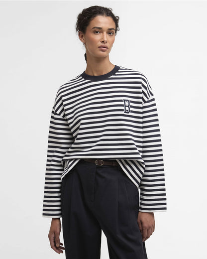 Gabby Sweatshirt - Dark Navy Stripe