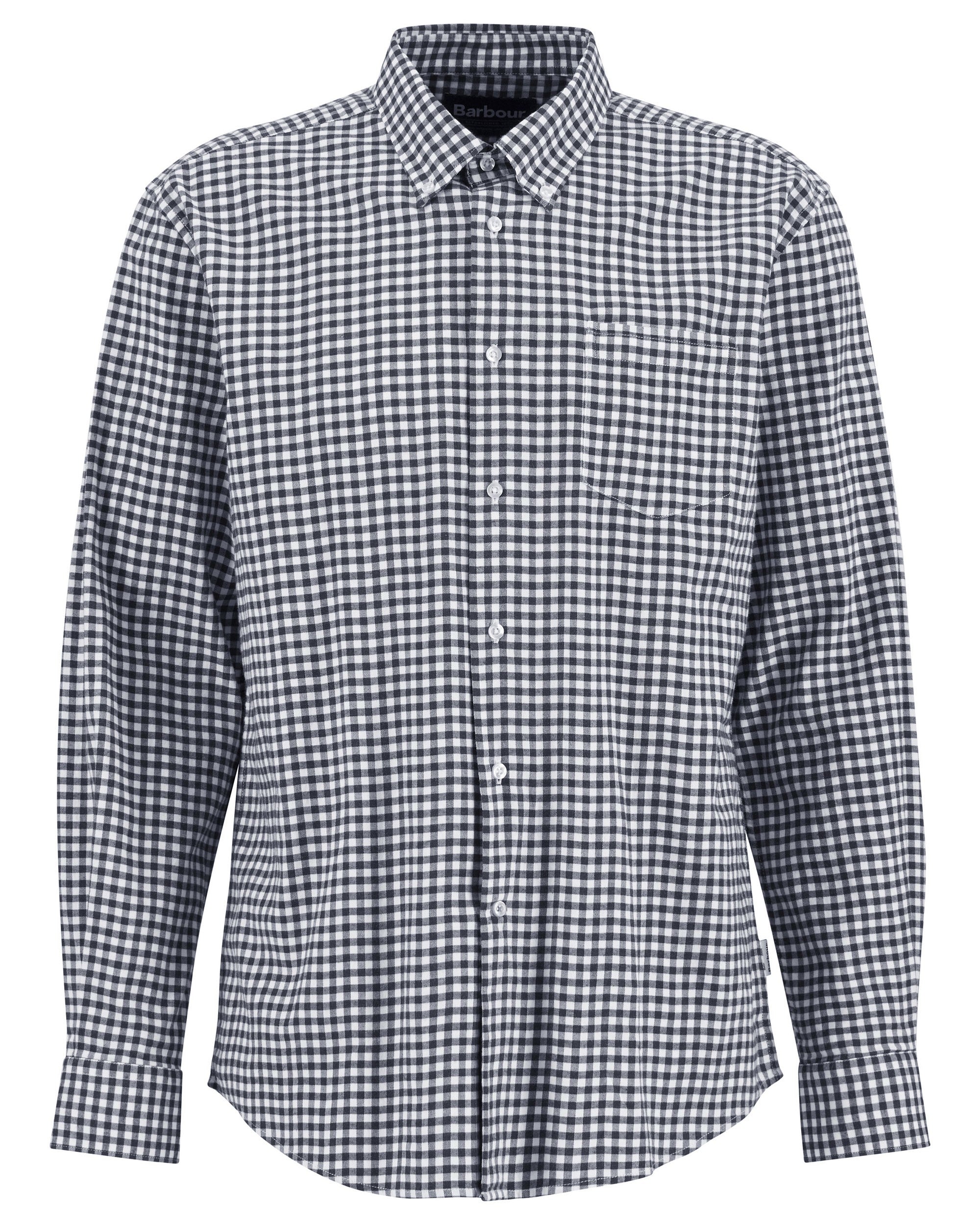 Gingham Aukside Regular Shirt - Navy