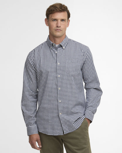 Gingham Aukside Regular Shirt - Navy