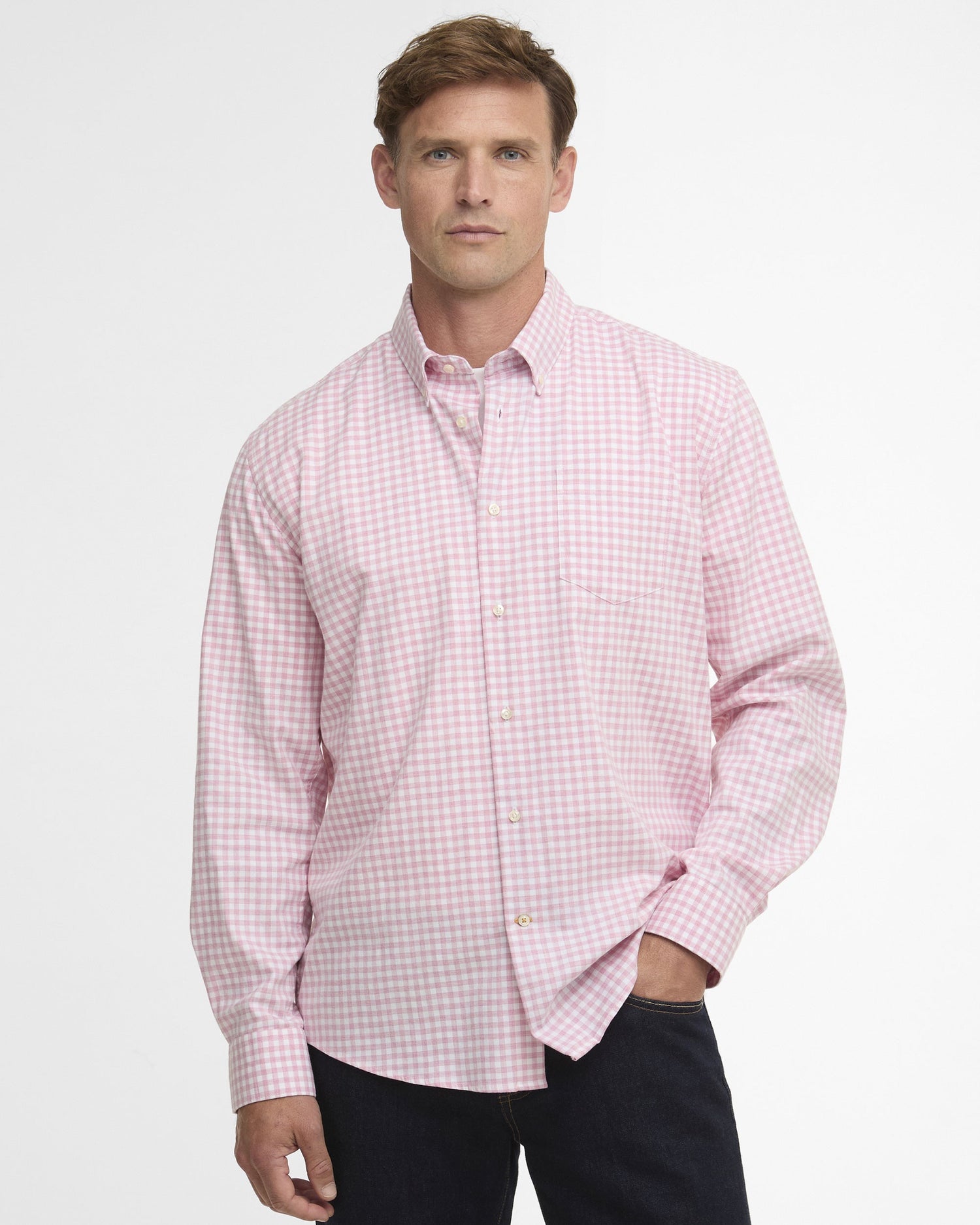 Gingham Aukside Regular Shirt - Pink