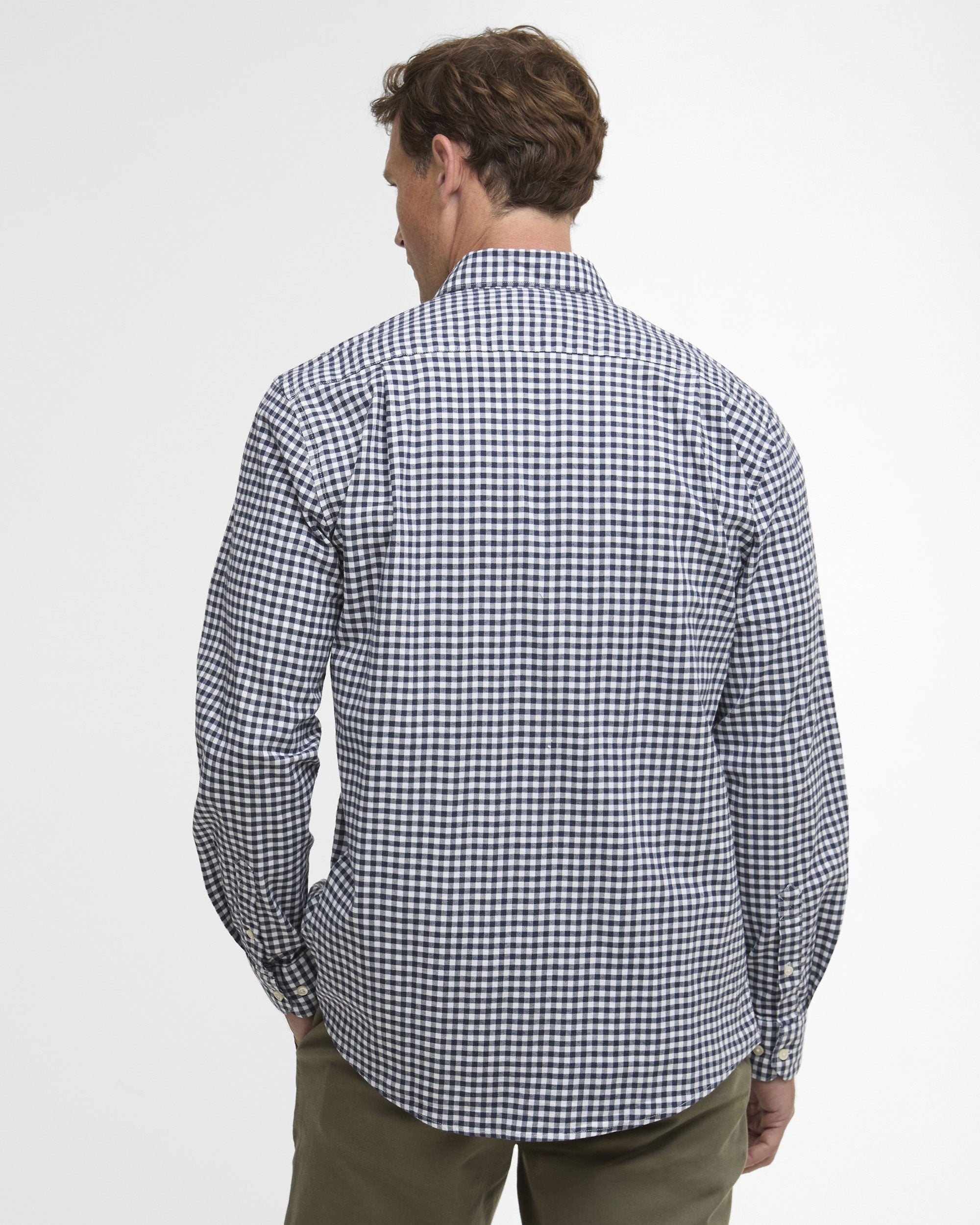 Gingham Aukside Regular Shirt - Navy
