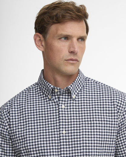 Gingham Aukside Regular Shirt - Navy