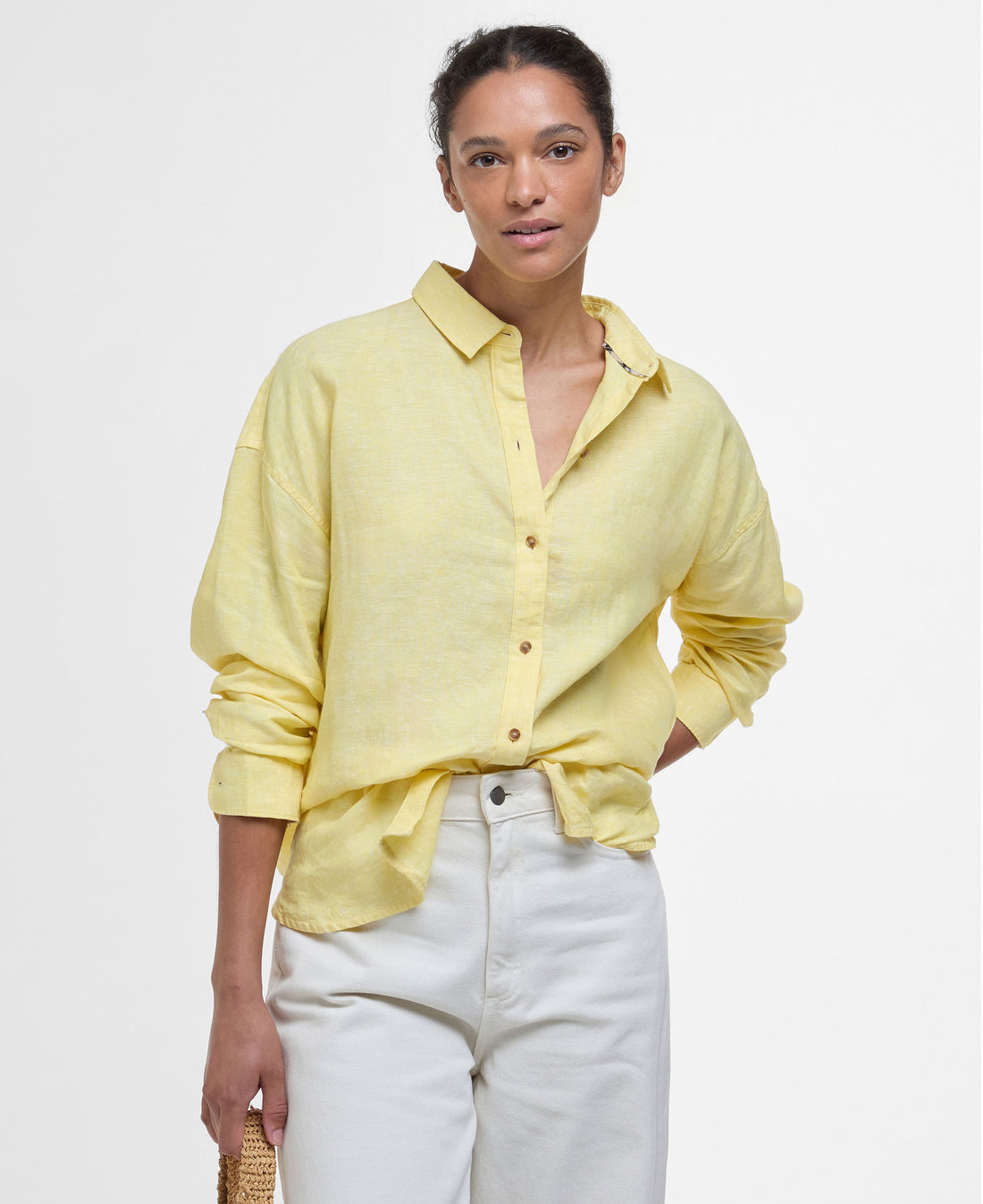 Hampton Relaxed Linen Shirt - Sunray Yellow