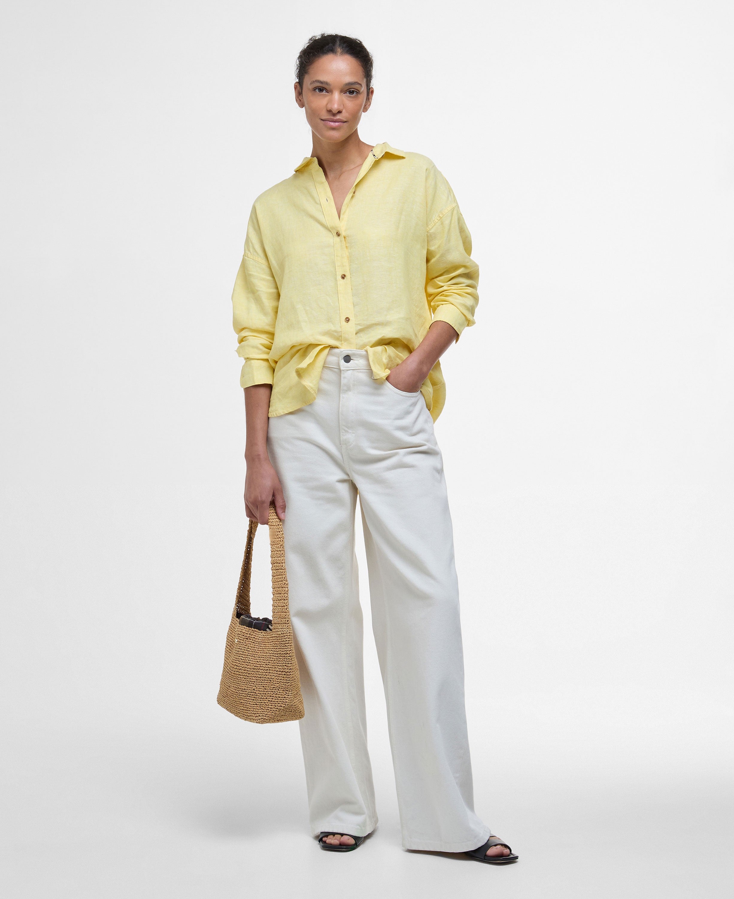 Hampton Relaxed Linen Shirt - Sunray Yellow