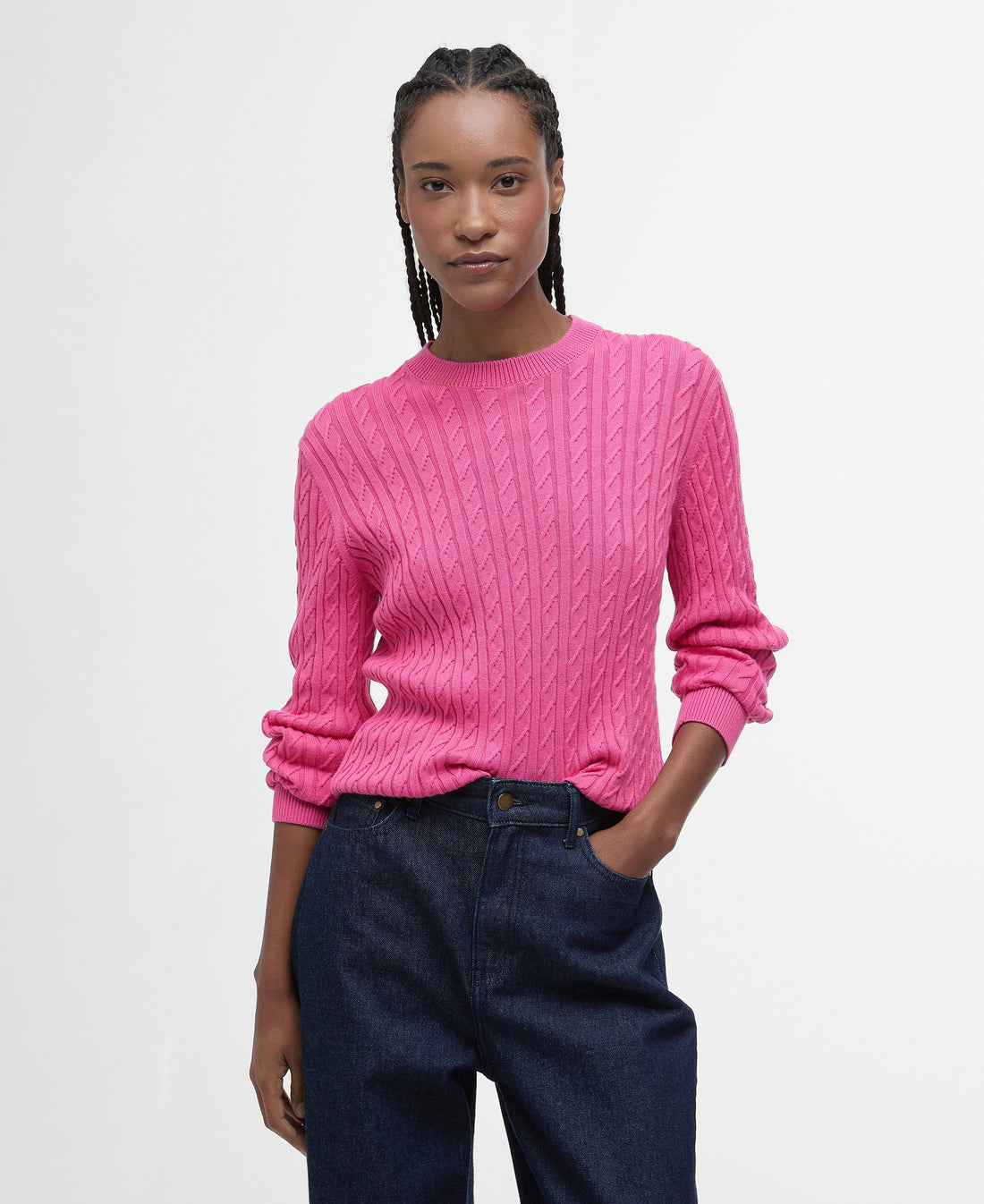 Hartland Crew Neck Jumper - Rose Pink