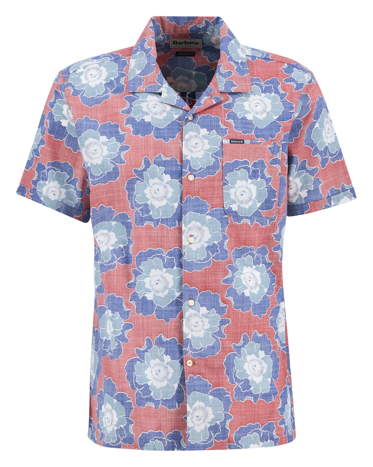 Hauxley Printed Summer Fit Shirt - Lava
