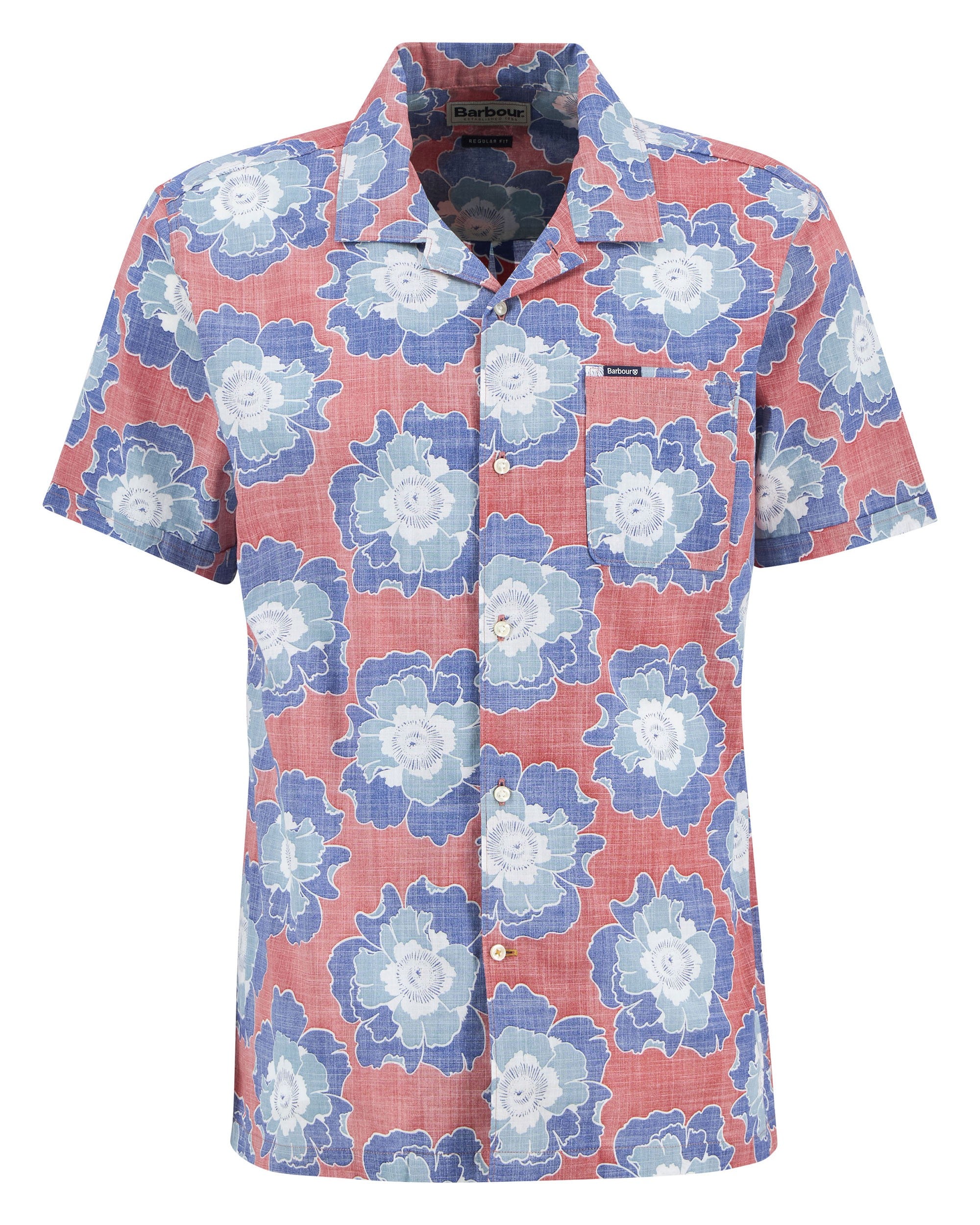 Hauxley Printed Summer Fit Shirt - Lava