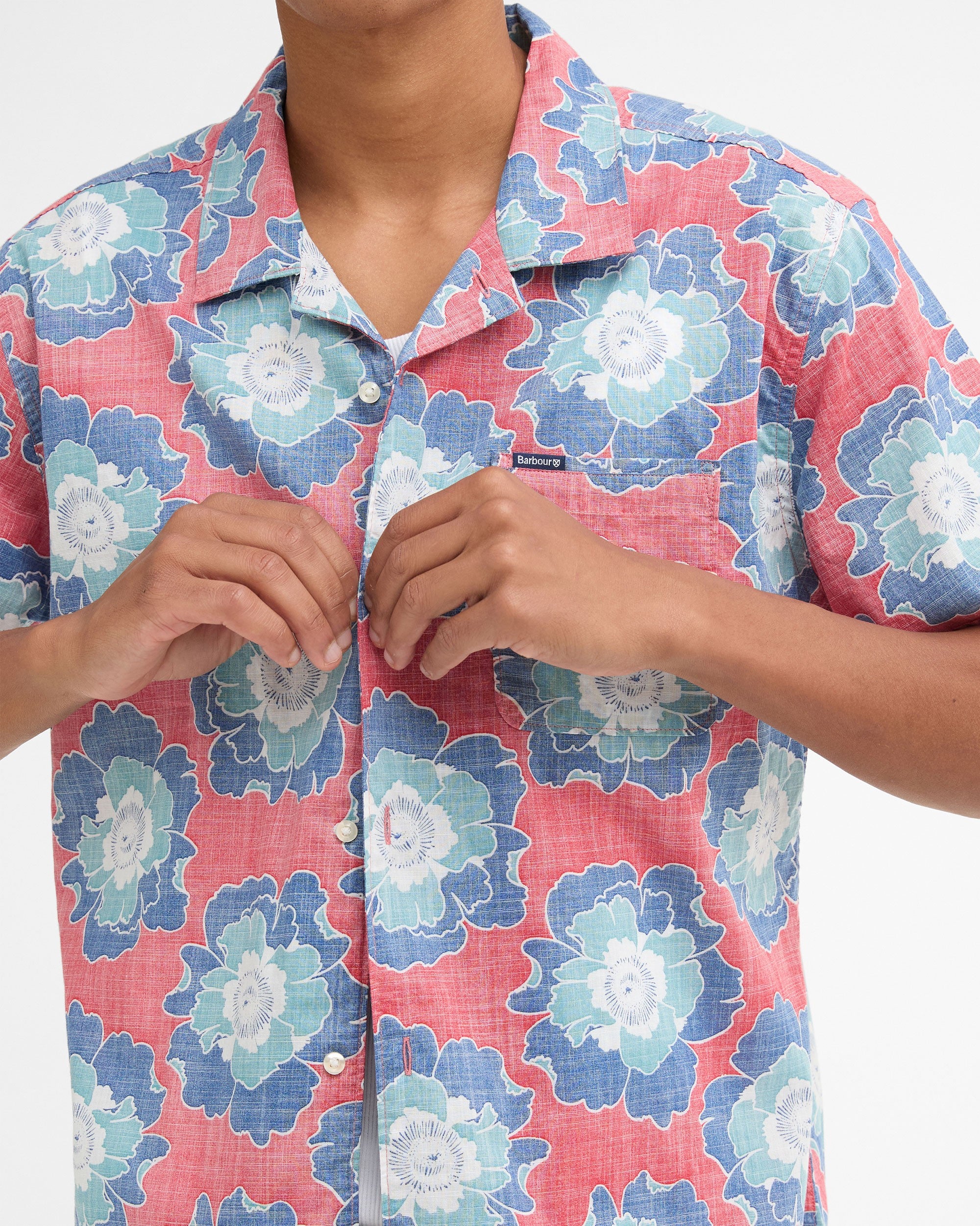 Hauxley Printed Summer Fit Shirt - Lava