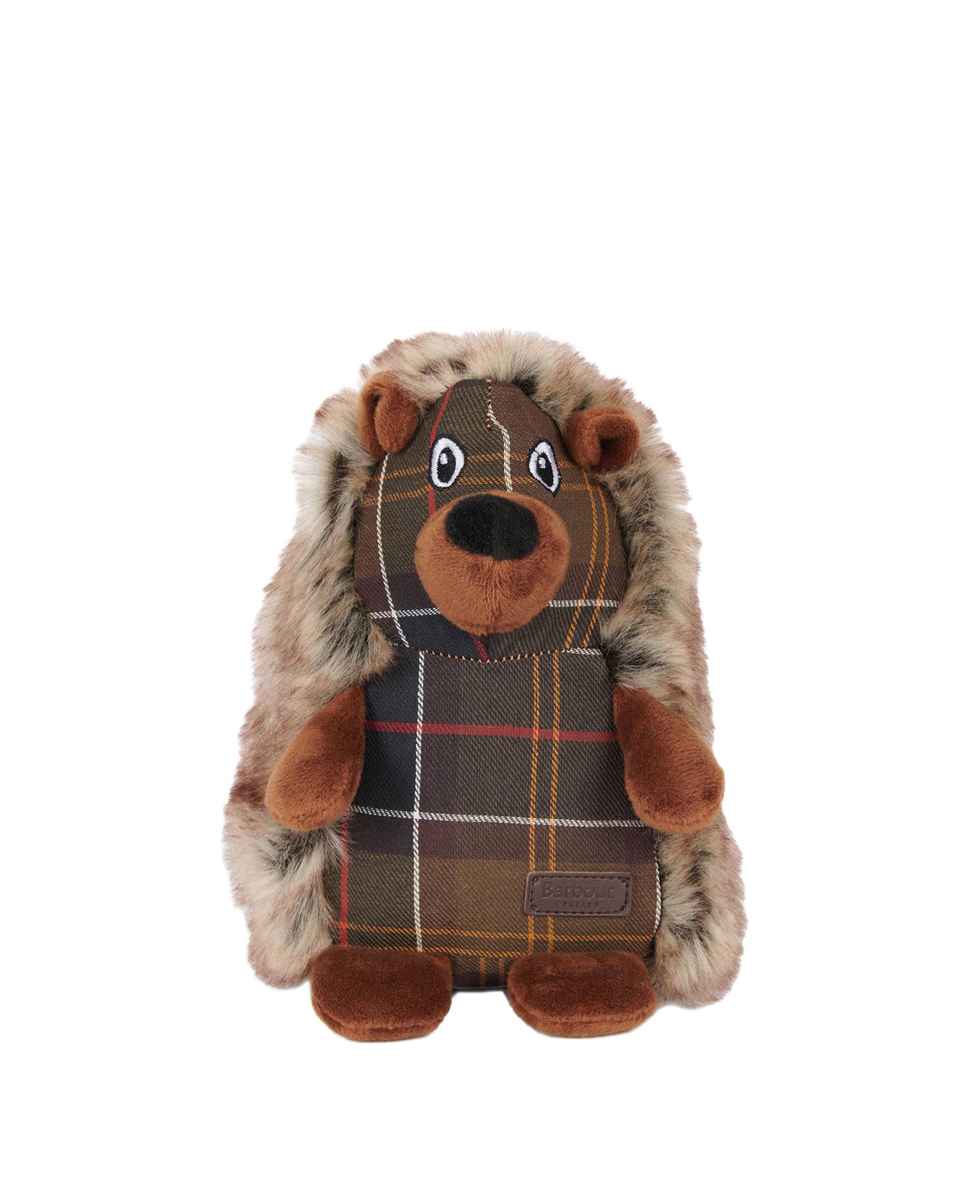 Hedgehog Dog Toy - Brown/Tartan
