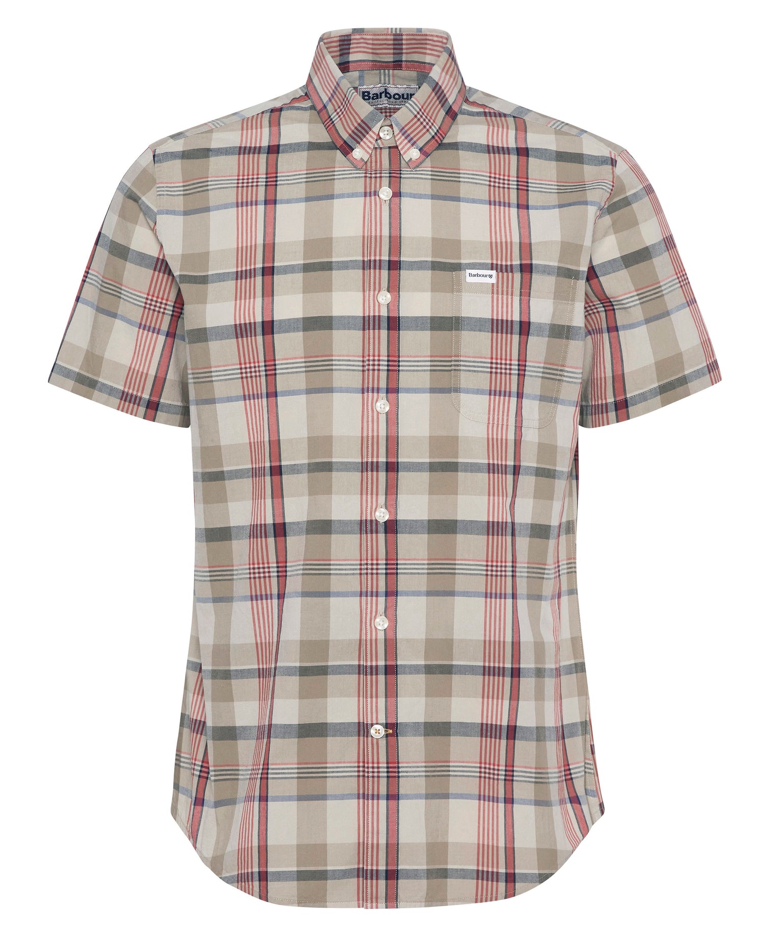 Hillway Madras Summer Fit Shirt - Washed Stone