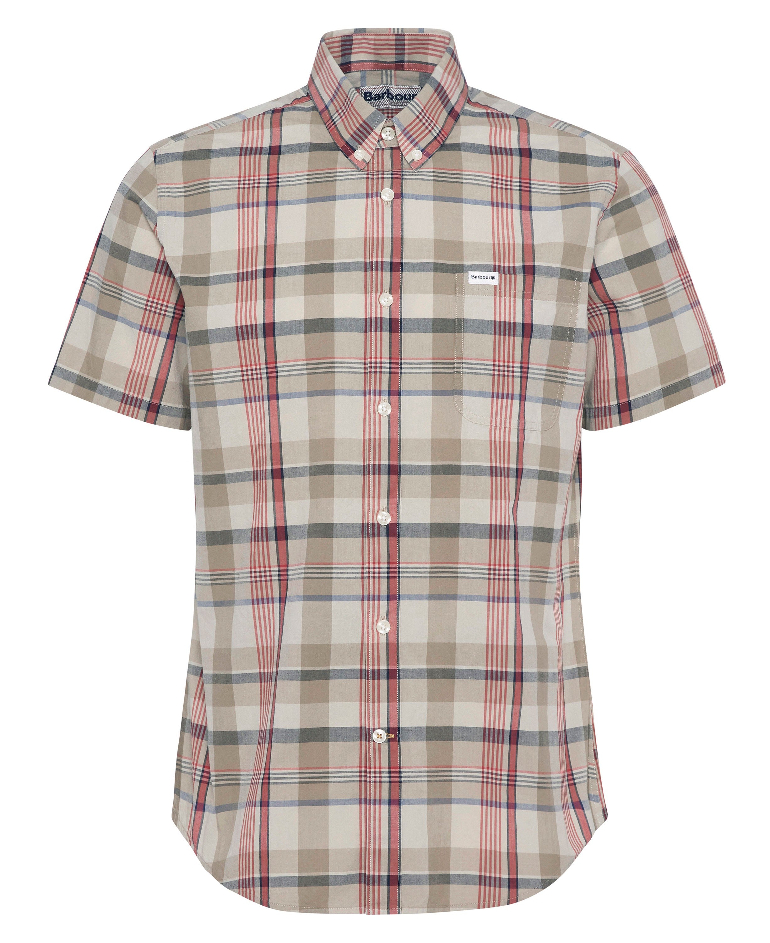 Hillway Madras Summer Fit Shirt - Washed Stone