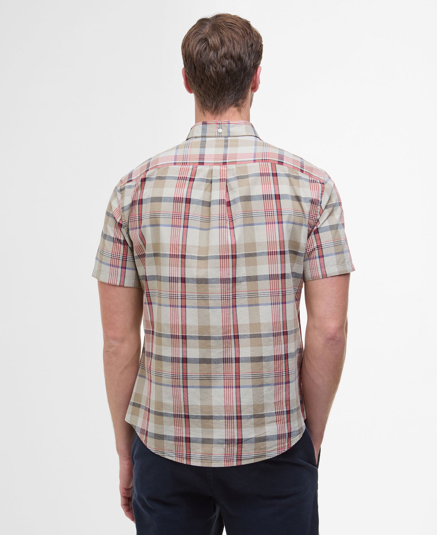 Hillway Madras Summer Fit Shirt - Washed Stone