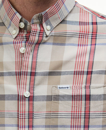 Hillway Madras Summer Fit Shirt - Washed Stone