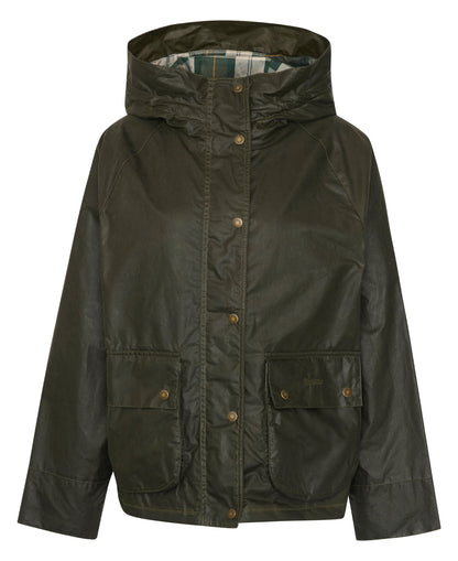 Hollies Wax Jacket - Archive Olive/Ancient Tartan