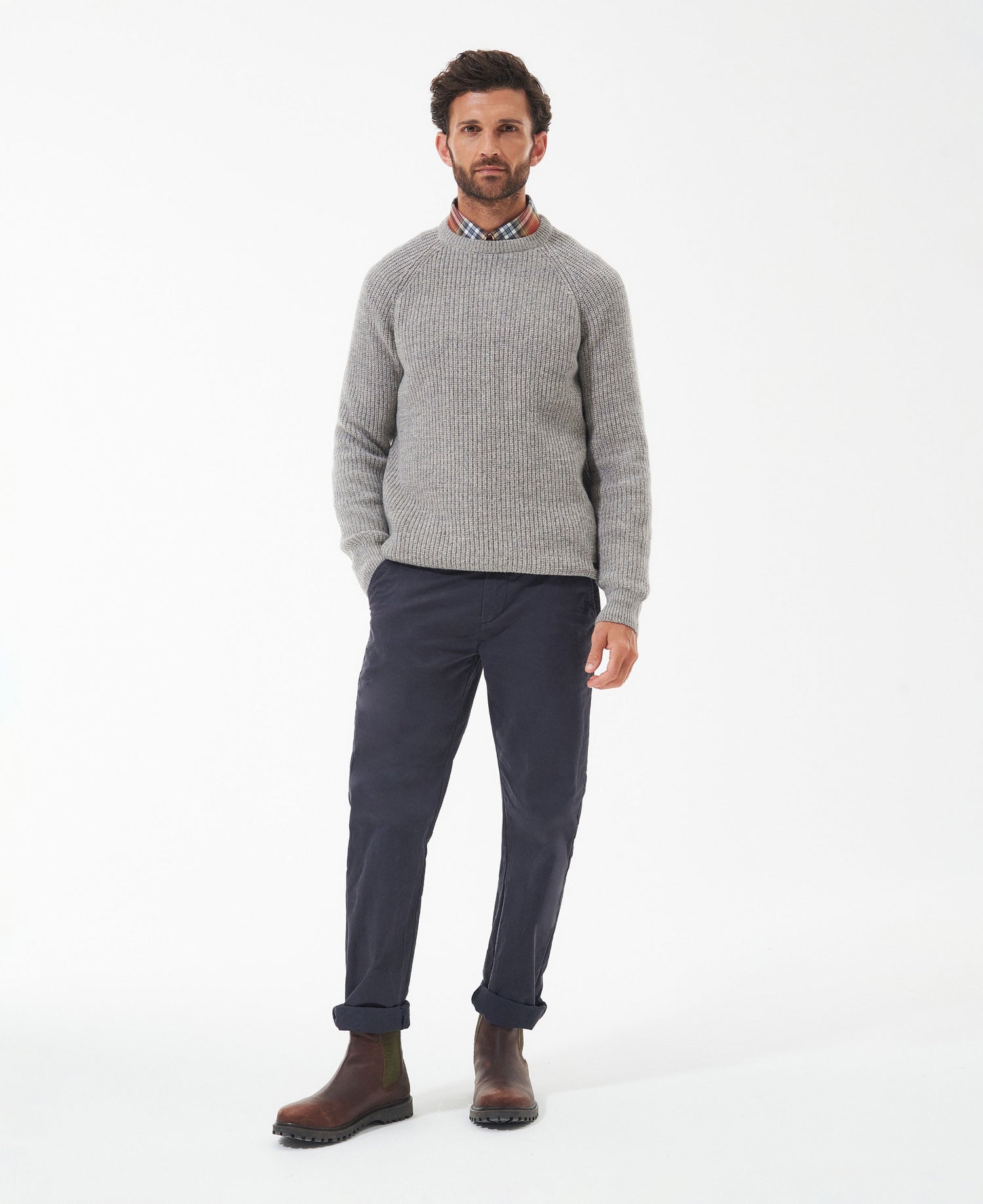 Horseford Crew Neck Jumper - Stone