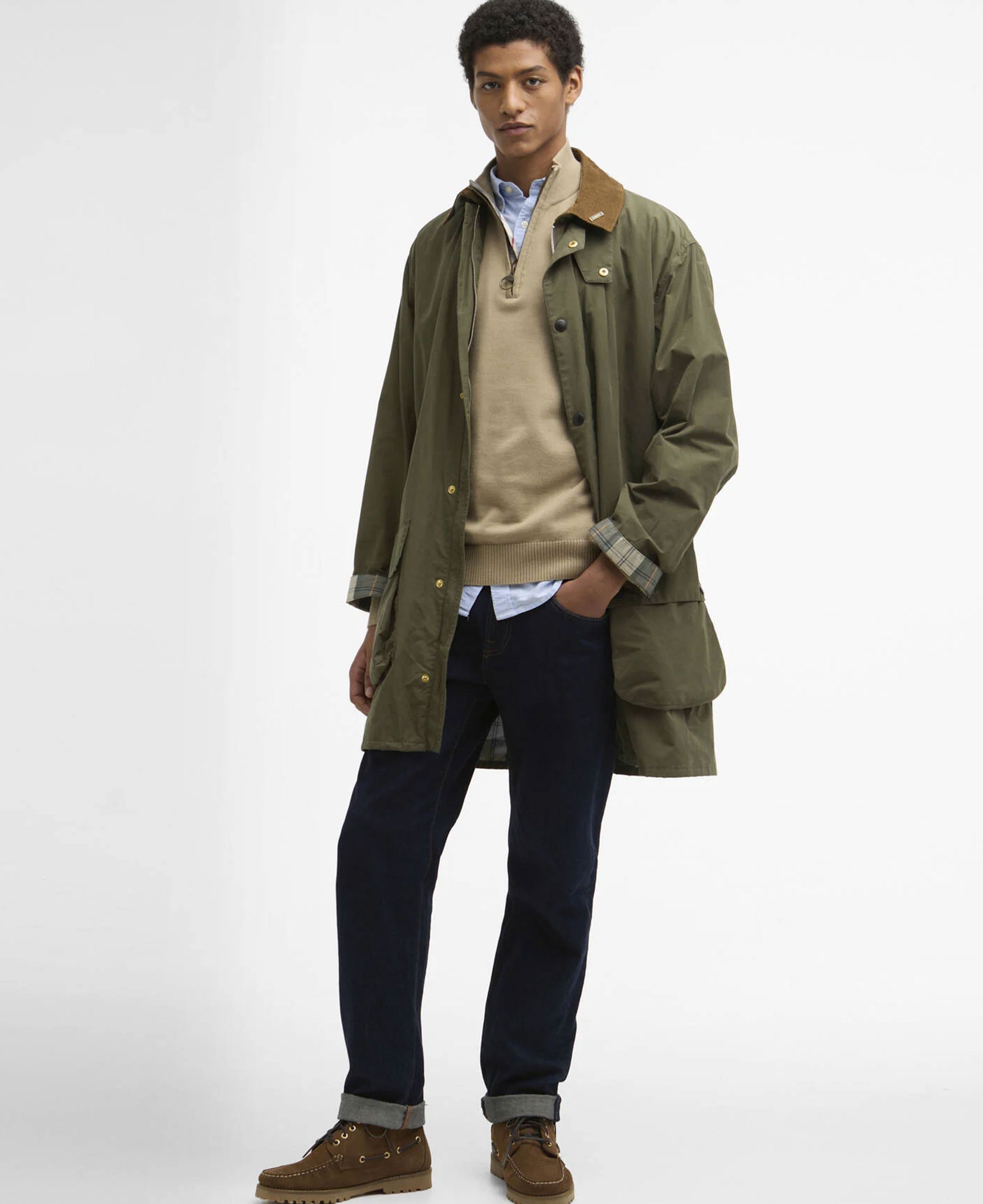 Icons Border Casual Jacket - Ivy Green