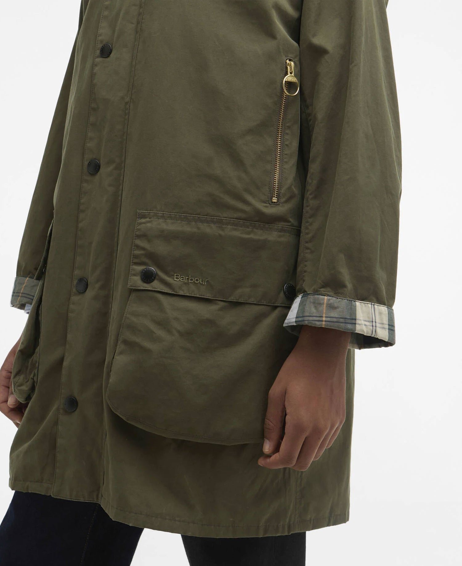 Icons Border Casual Jacket - Ivy Green