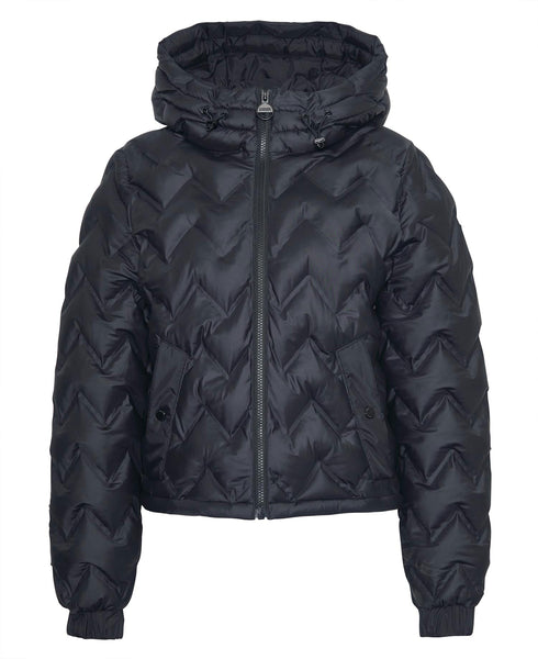 Barbour international grand store black quilted coat