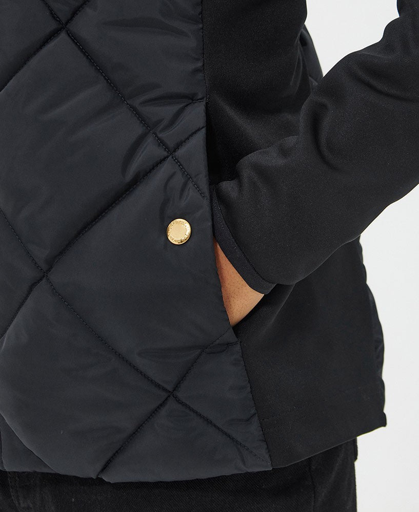 Strada Quilted Sweatshirt - Black