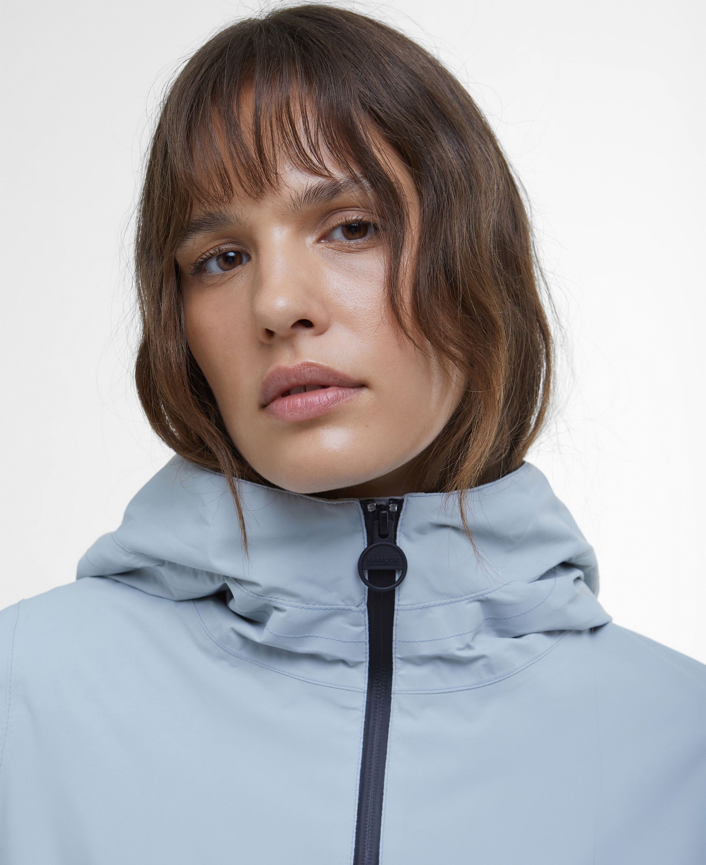 Longline Kyra Waterproof Jacket - Light Steel Blue