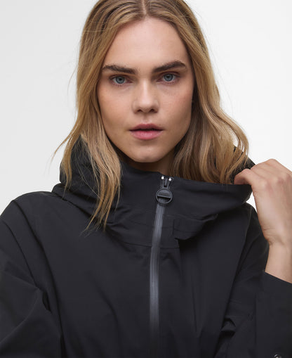 Longline Kyra Waterproof Jacket - Black