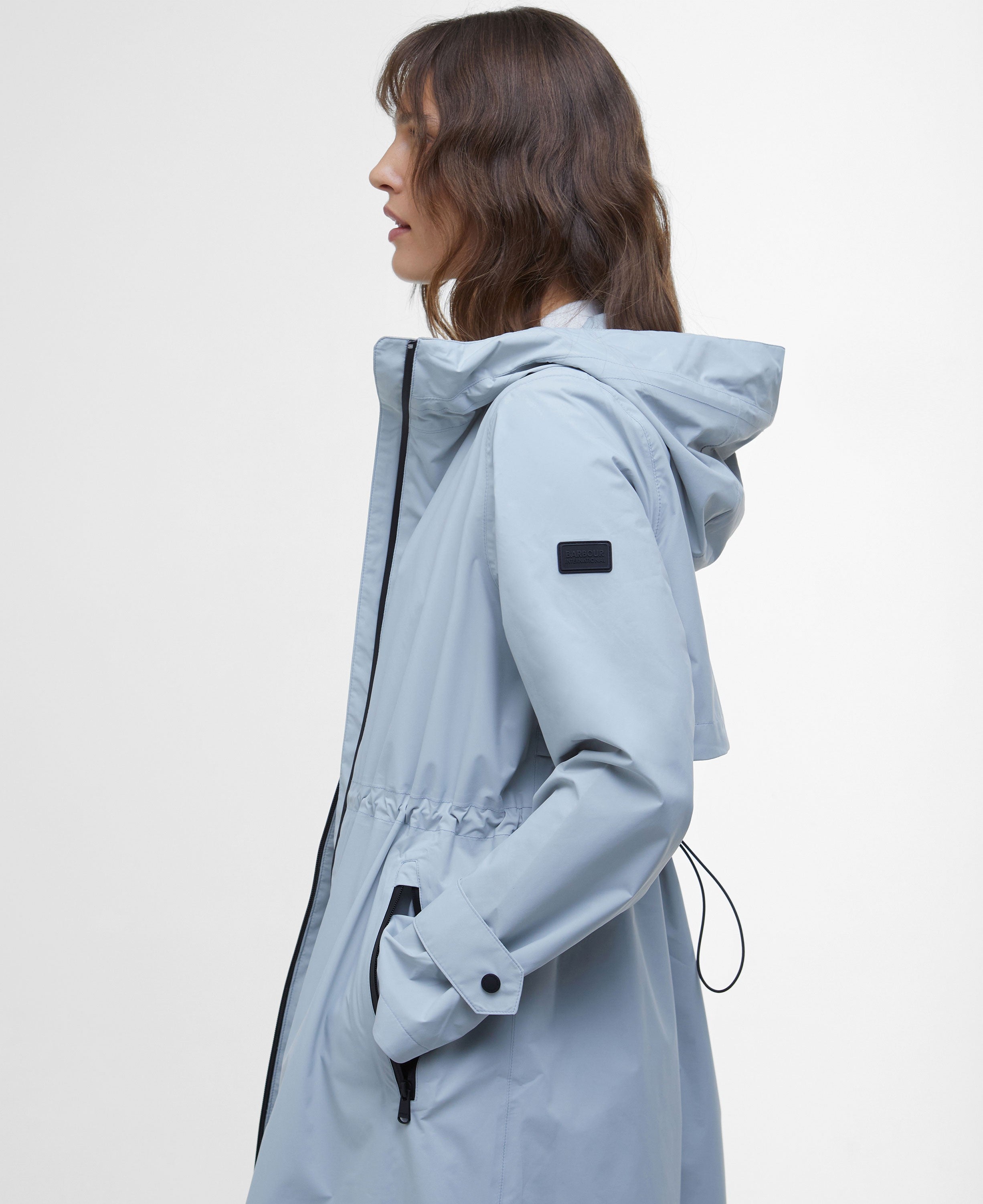 Longline Kyra Waterproof Jacket - Light Steel Blue