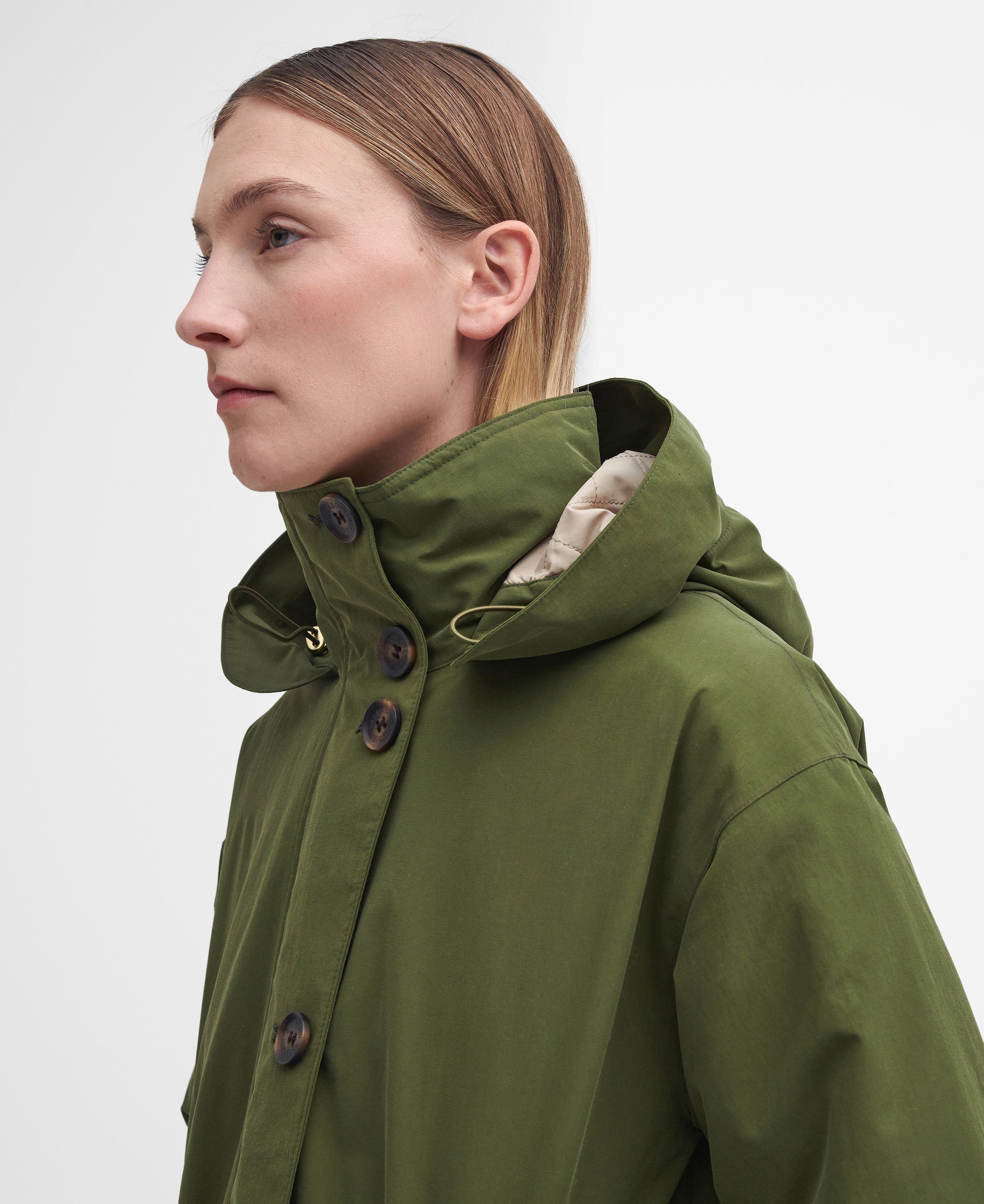 Iris Waterproof Jacket - Dark Moss/Light Sand