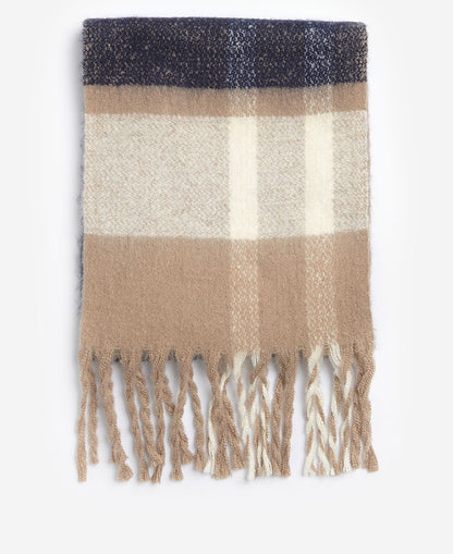 Isla Tartan Boucle Scarf - Trench Tartan