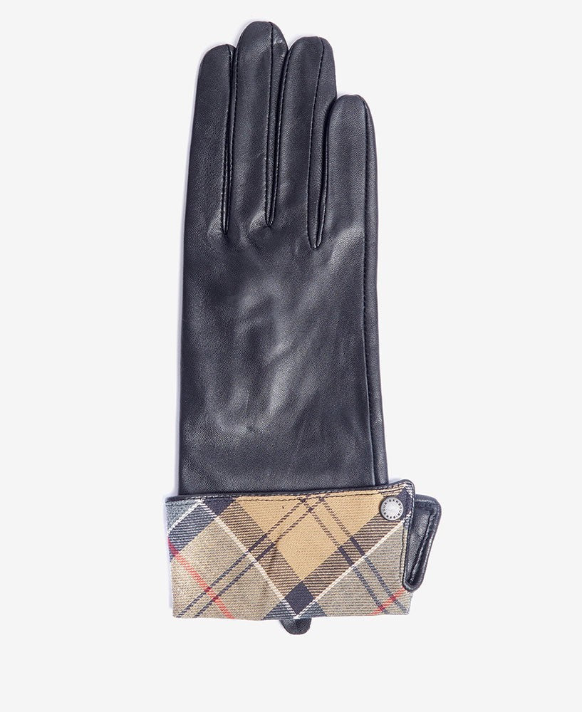 Lady Jane Leather Gloves - Black/Dress Tartan