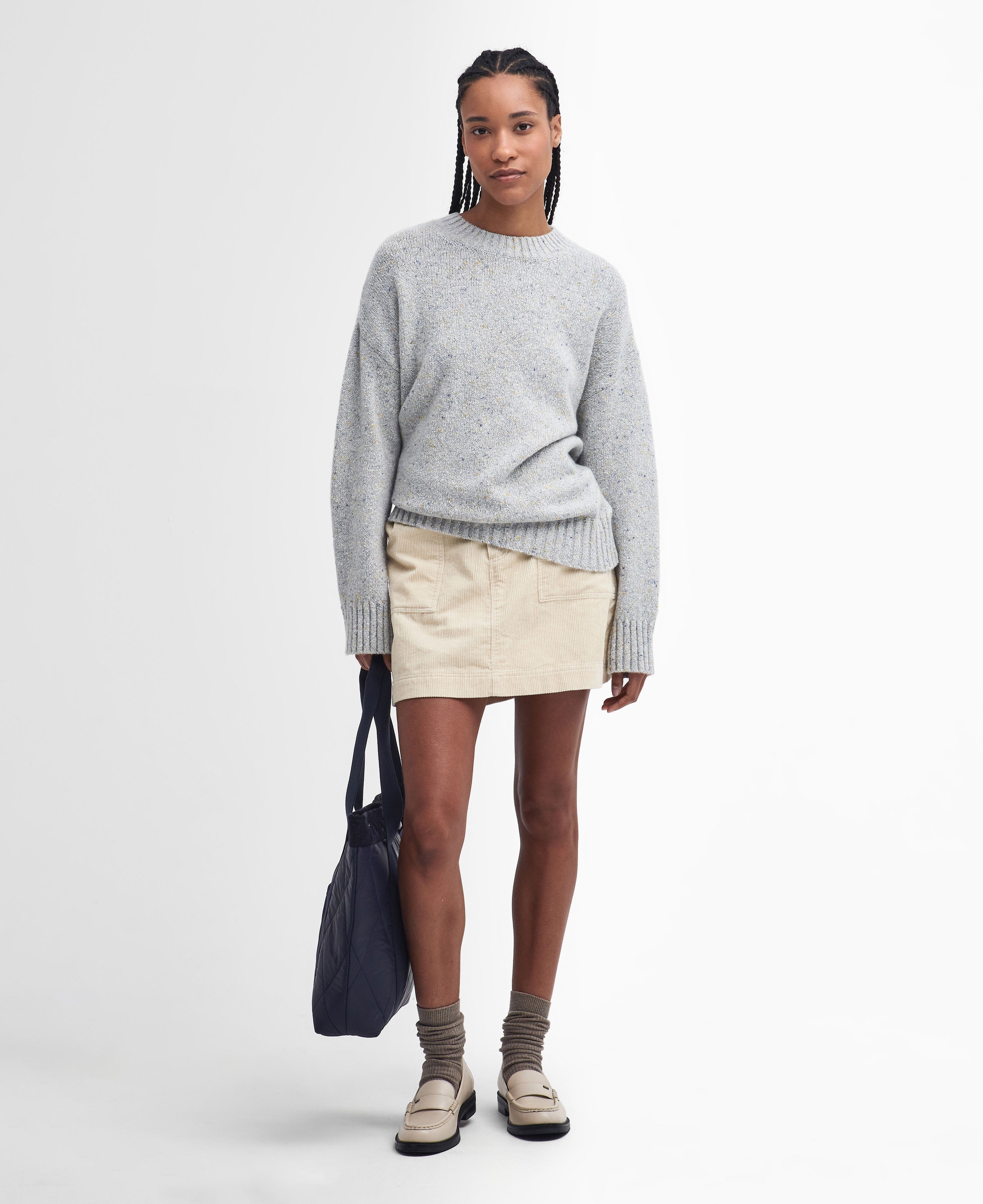 Lavensdale Crew Knitted Jumper - Pearl Blue