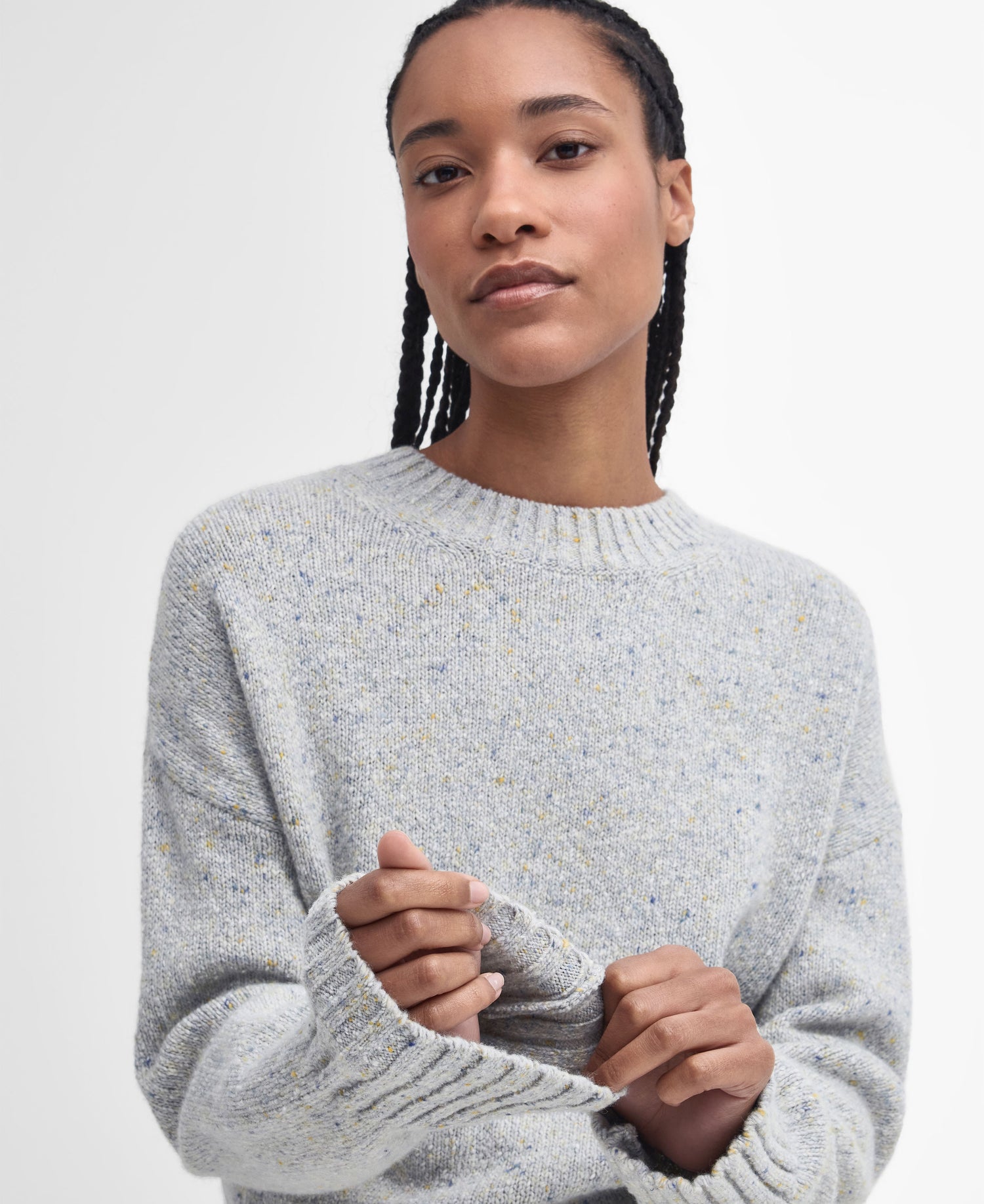 Lavensdale Crew Knitted Jumper - Pearl Blue