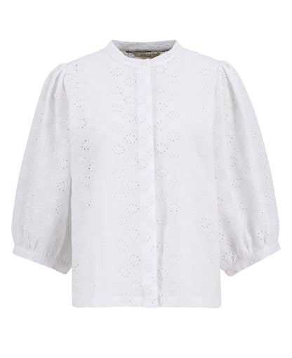 Layla Broderie Anglaise Shirt - White