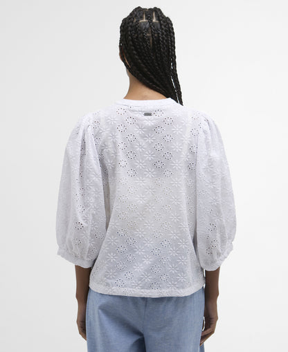 Layla Broderie Anglaise Shirt - White