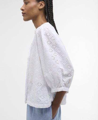 Layla Broderie Anglaise Shirt - White