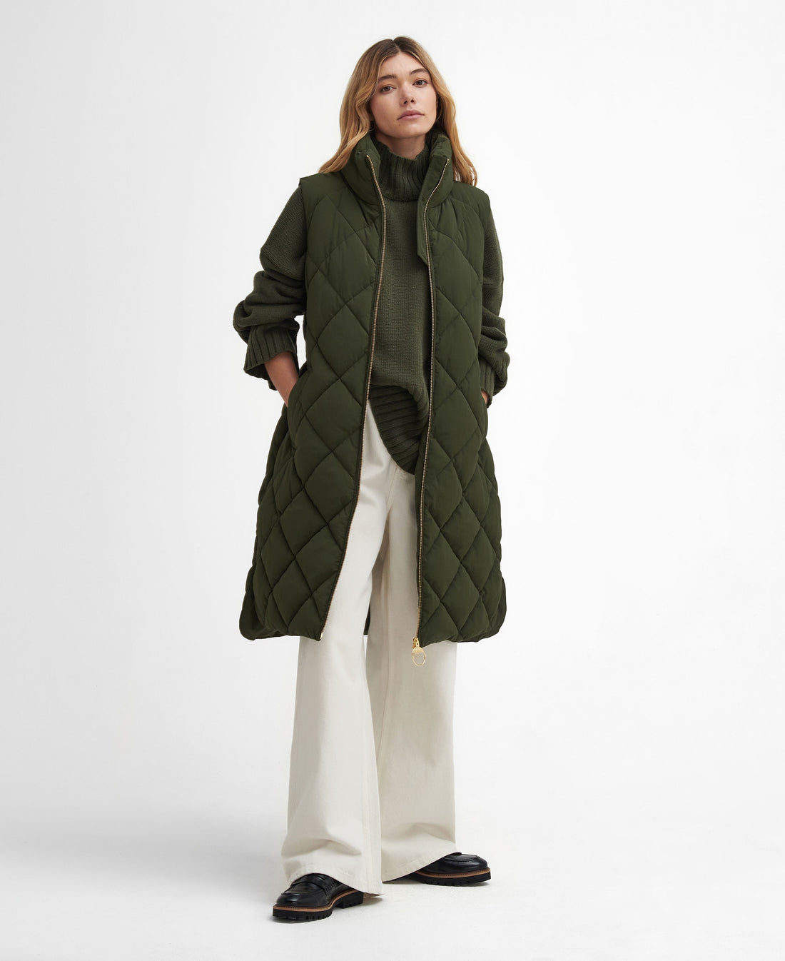 Leverton Puffer Gilet - Olive/Ancient