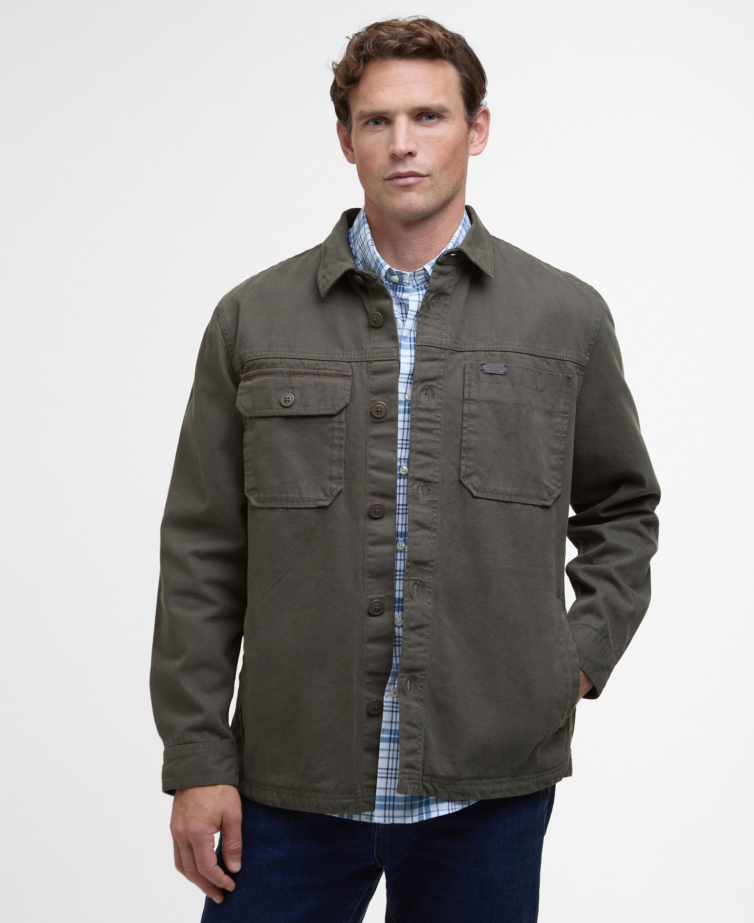 Lingfield Canvas Overshirt - Fern