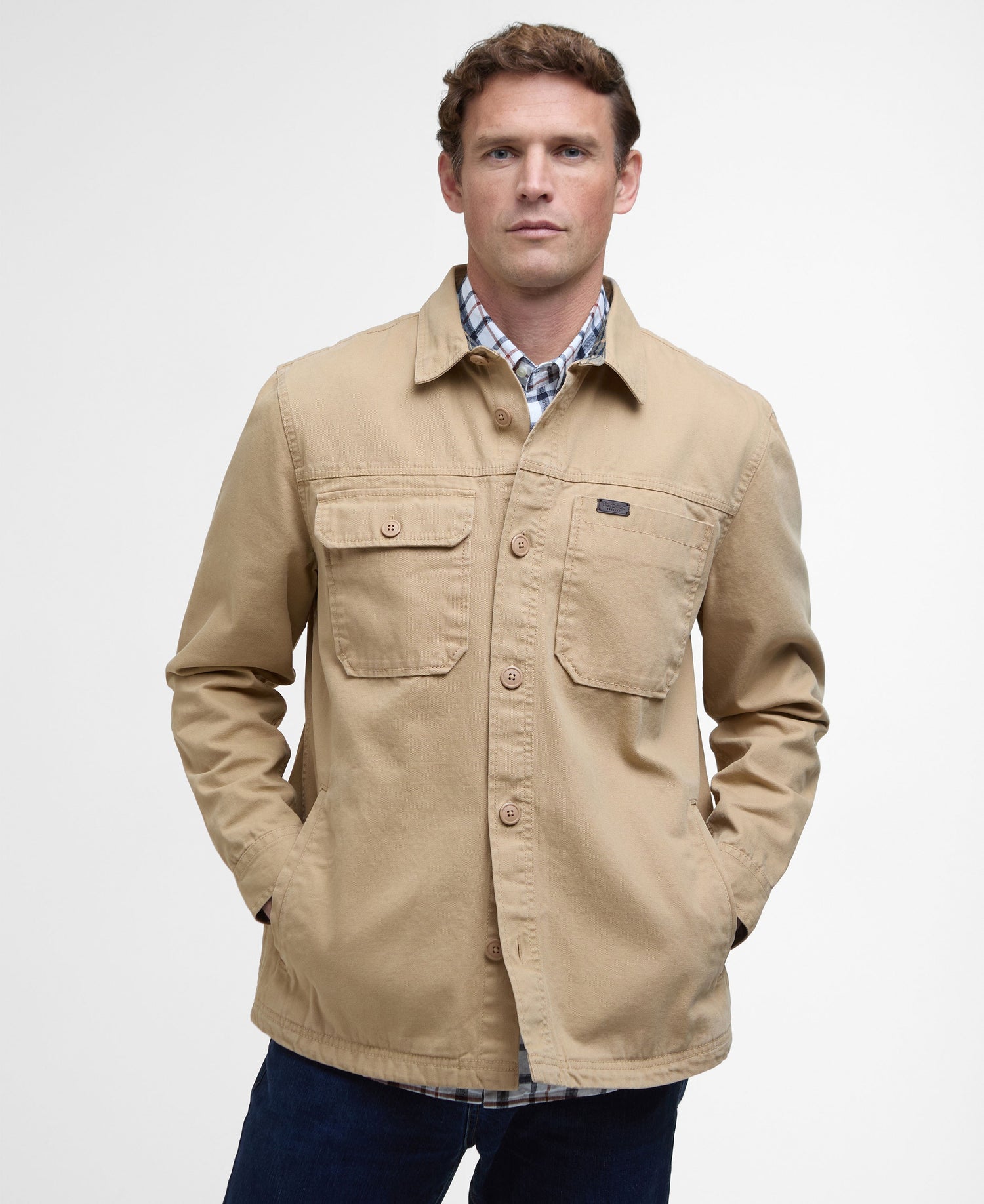 Lingfield Canvas Overshirt - Dark Stone