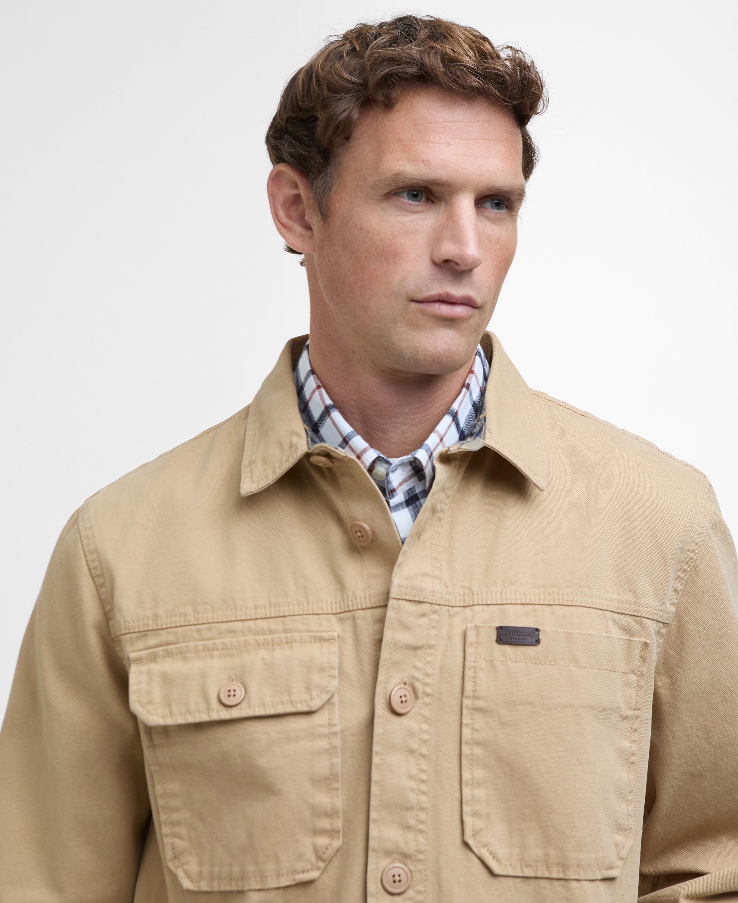 Lingfield Canvas Overshirt - Dark Stone
