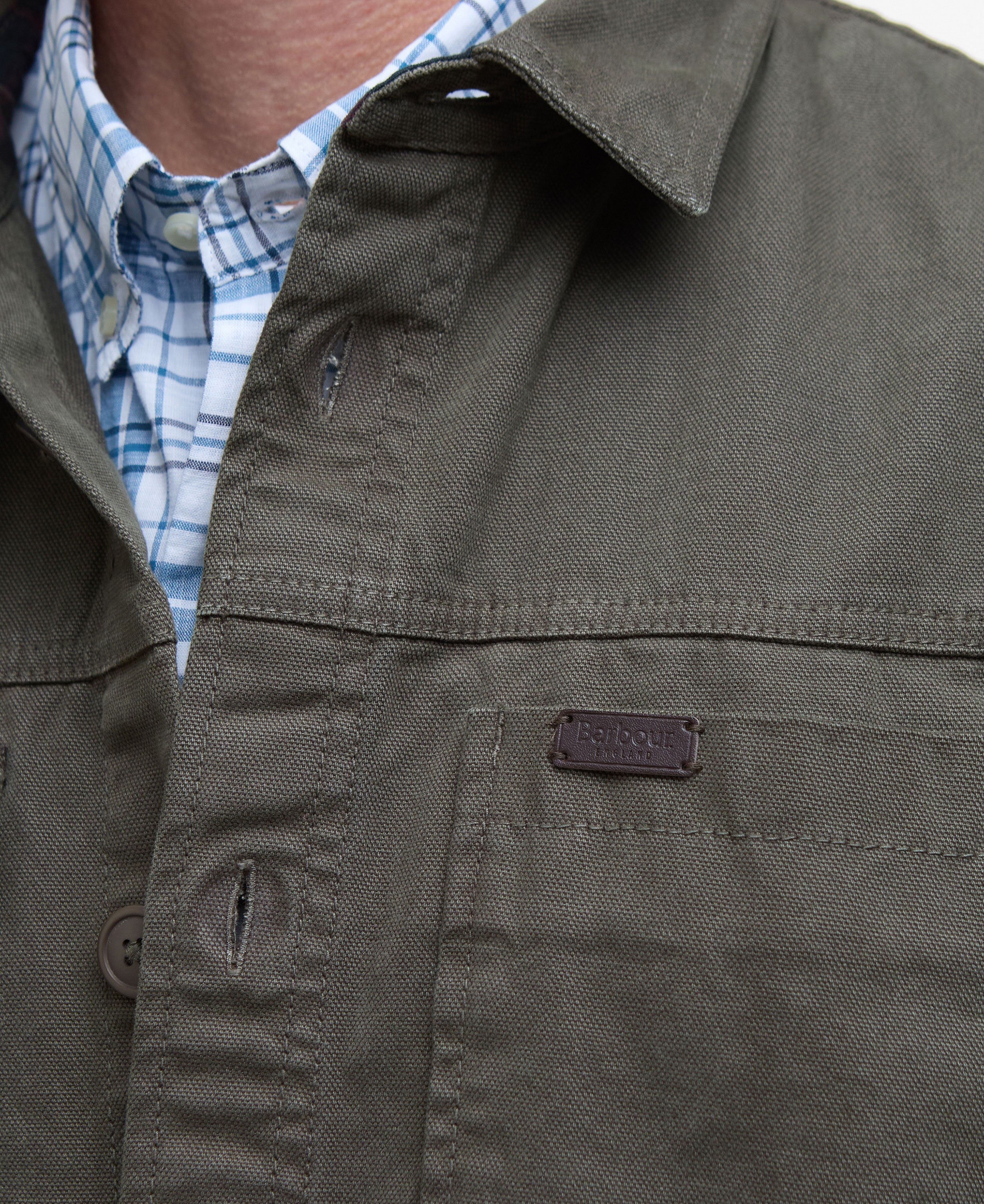 Lingfield Canvas Overshirt - Fern