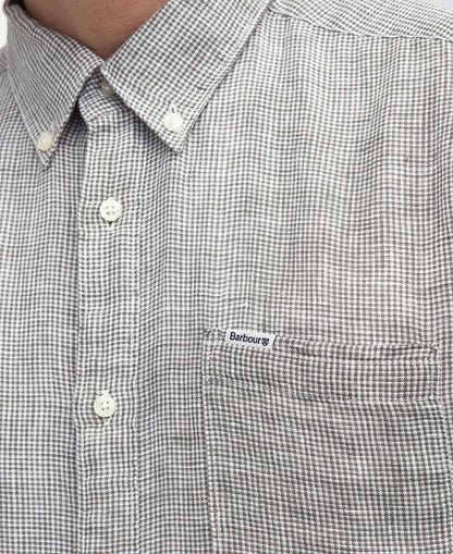 Linton Tailored Linen Shirt - Olive