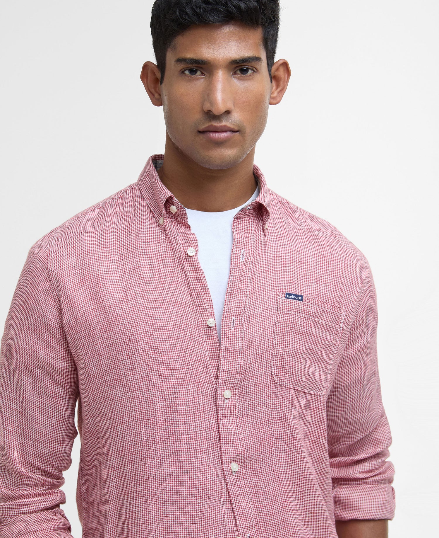 Linton Tailored Shirt - Red Spice