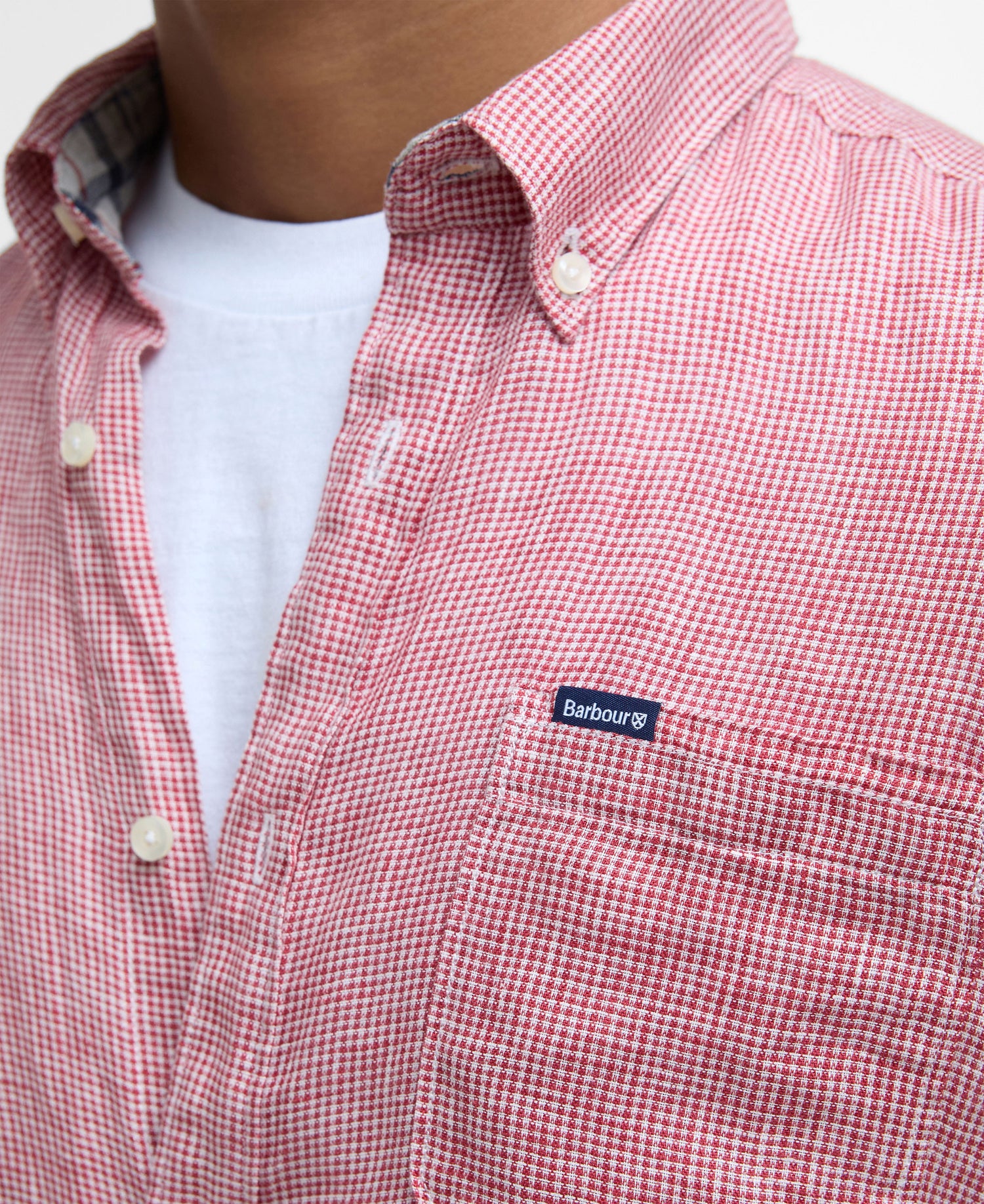 Linton Tailored Shirt - Red Spice