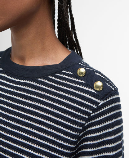 Macy Knitted Jumper - Dark Navy Stripe