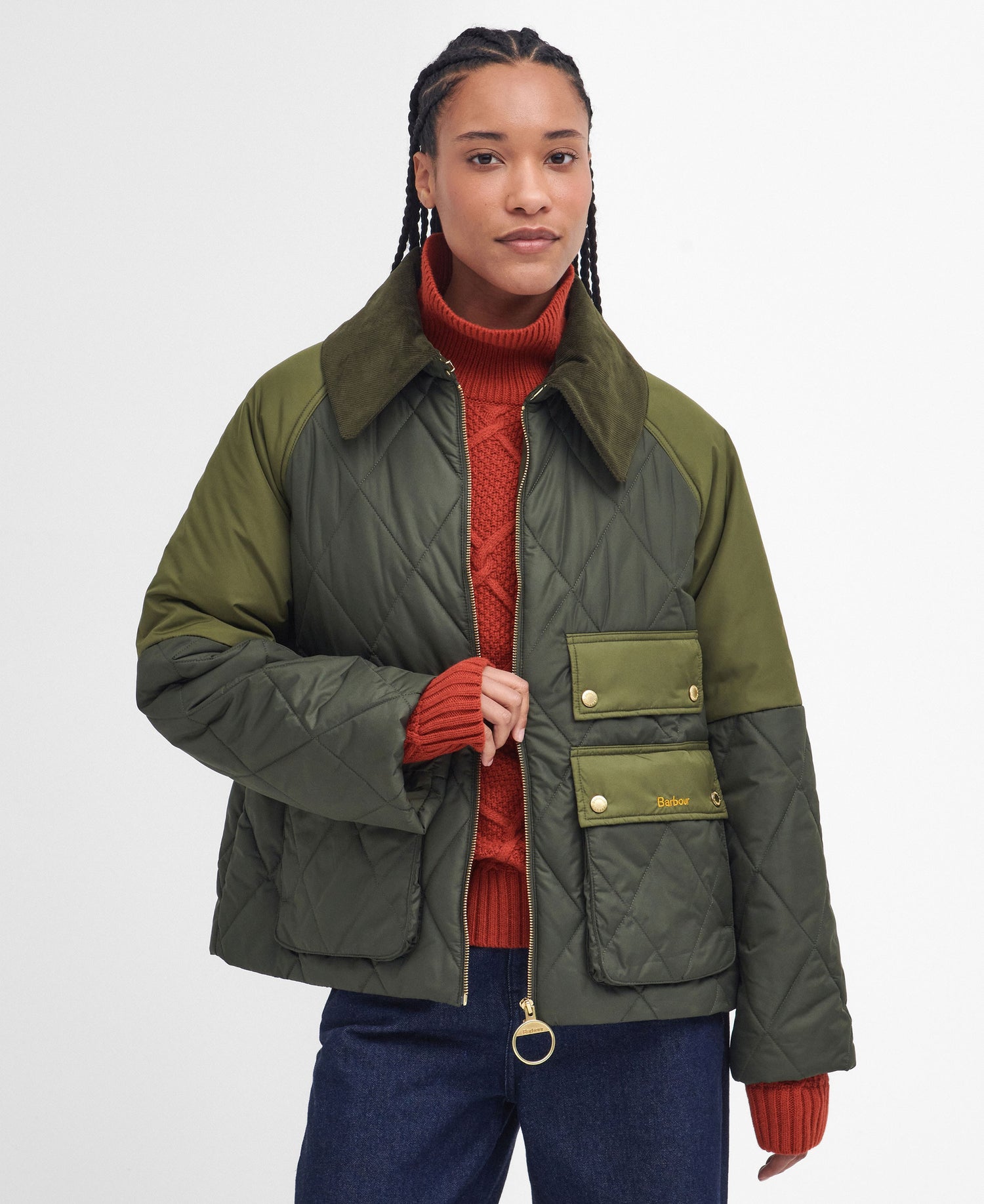 Olive green barbour jacket online